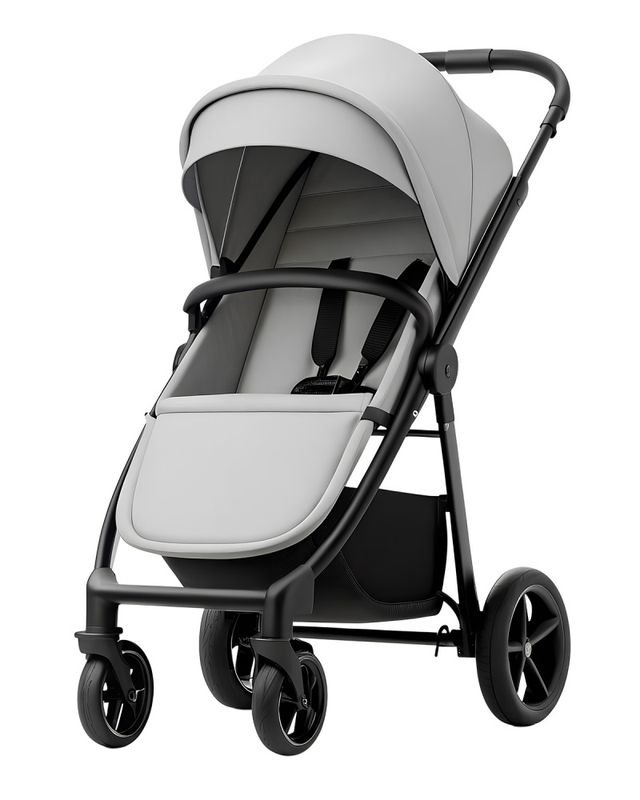 Light grey autofold stroller